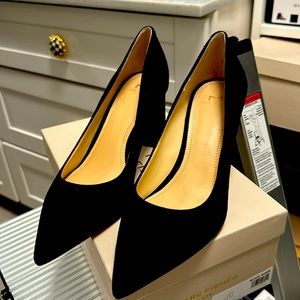 Marc Fisher black chunky heel pump